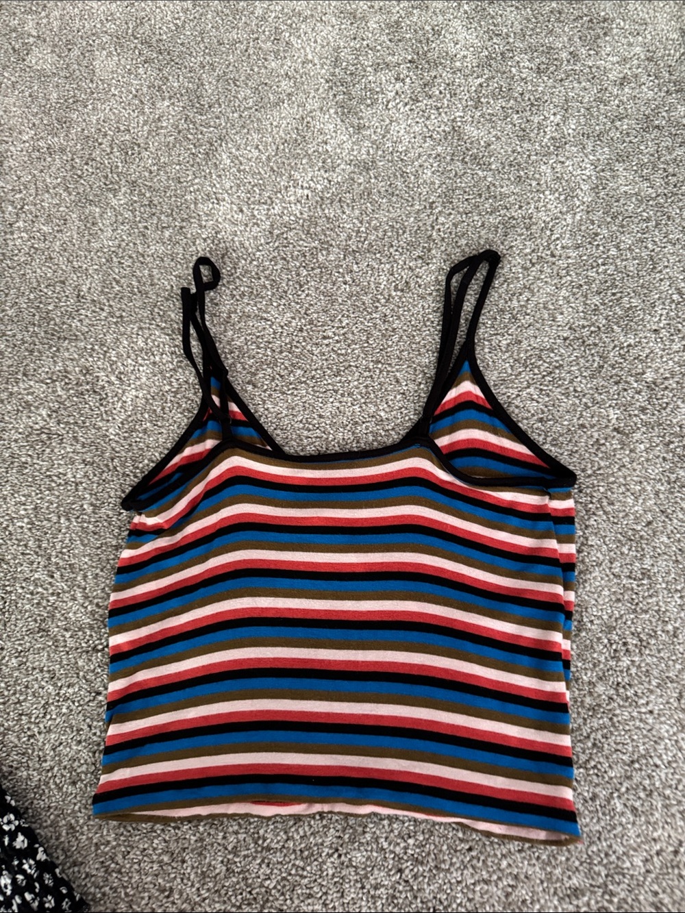 Forever 21 Multicolor Striped Crop Cami - Black Trim - Picture 2 of 2